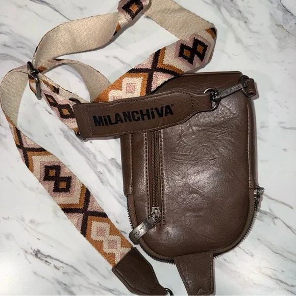Brown Cross Body Purse Milanchiva Brand - Picture 4 of 7